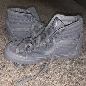 HIGHTOP ALL GRAY VANS WORN ONLY ONCE